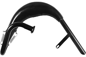 JRL Exhaust Pipe Split Pipe Exhaust Muffler for 49 cc 66 cc 80 cc 100 cc Bike Gas Engine Motor Parts (Black)