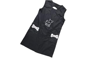 LOVIVER Wasserbeständige ärmellose Haustierpflege Schutzblech Kleid Hundefriseur Chasuble mit Tasche, L