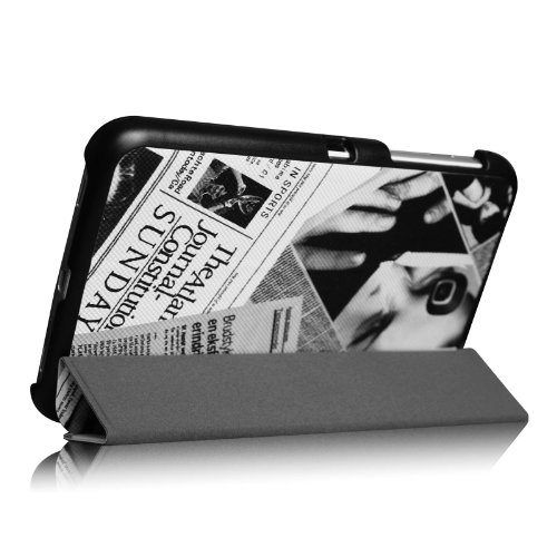 Fintie Samsung Galaxy Tab 3 7.0 (7 Zoll) SM-T210 SM-T211 Hülle Case – Ultra Slim Schutzhülle Tasche Etui mit Standfunktion (Nicht kompatibel mit der Tab 3 7.0 Lite), Zeitung - 9