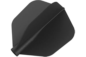 8 Flight Dart Flights Nr. 2 und Nr. 6, geformtes Flugsystem, Schwarz/Weiß/Blau/Rot/Transparent