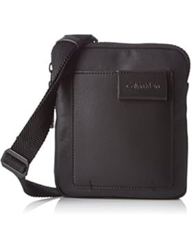 Calvin Klein Herren TY MINI FLAT CROSSOVER Schultertasche Schwarz (BLACK )
