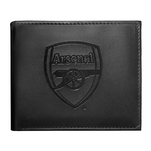 Arsenal FC officiel - Portefeuille thème football - blason embossé - noir