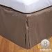 RoyalLinens UK Double 500TC 100% Egyptian Cotton Taupe Solid Elegant Finish 1PCs Box Pleated Bedskirt Solid (Drop Length: 12 inches)
