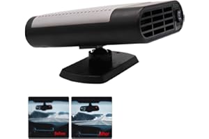 WANYIG Riscaldamento Auto 12v, Sbrinatore Auto 12v 150W 2 in 1 Riscaldatore per auto Demister Sbrinatore Ventilatore Veicolo Riscaldamento automatico Demiste (Grigio, senza purificazione dell'aria)