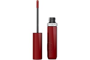 L'OREAL PARIS L'Oréal Paris Rossetto Liquido, Colore Intenso ed Effetto Laccato, Tenuta 16H, Resistente alle Sbavature, No Transfer, Con Squalano, Infaillible Laque Resistence, Tonalità: 550 Noir Cherry, 4,3 ml