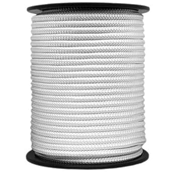 Corde 20m Corde Tressée En Polyamide PA-6mm A 20m Blanc Auf Haspel (Par 5 Corde Nylon