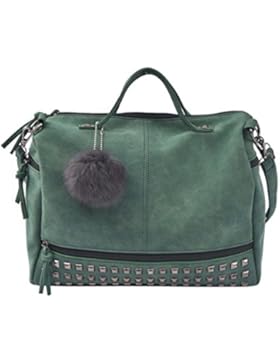 Damen Schultertasche, VJGOAL Frauen Mädchen Mode Große Kapazität Niet Handtasche Große Tote Satchel Schulter Reisetasche...