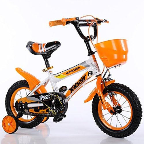 Guo shop- Child Fold Bicycle 3-6-8 Years Old Baby Stroller 12 Inch 14 Inch 16 Inch 18 Inch Bike goog bike ( Color : Orange , Size : 12Inch )