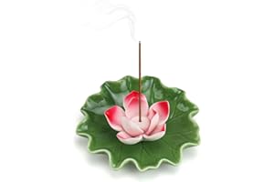 Porta-Incienso Loto, PARFCO Incienso Soporte Cerámica, Porta Incienso, Diseño Desmontable, Quemador Incienso Adornos Adecuado para Dormitorio, Estudio, Oficina