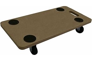 ALLURE HOME STYLE LETS BEGAN YOUR JOURNEY WITH US AHS Dolly Cart On 4 Wheels 200KG - Heavy Duty Easy Moving Wooden Trolley - Anti Slip Hand Mover Platform Castor Board - Transport Roller Cart For Home, Workplace, Furniture 200KG