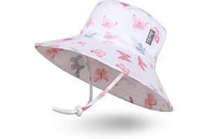 AMI&LI TOTS Ami & Li tots Niña Sombrero de Sol Bob Ajustable para Bebé Niña Niño Infantil Niños Pequeños Sombrero Protección Solar UPF 50 Unisexo