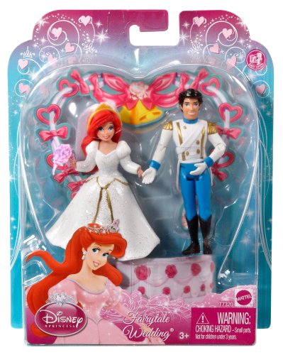 Disney Princess T7320 Fairytale Wedding Ariel & Prince 9cm Doll Pack
