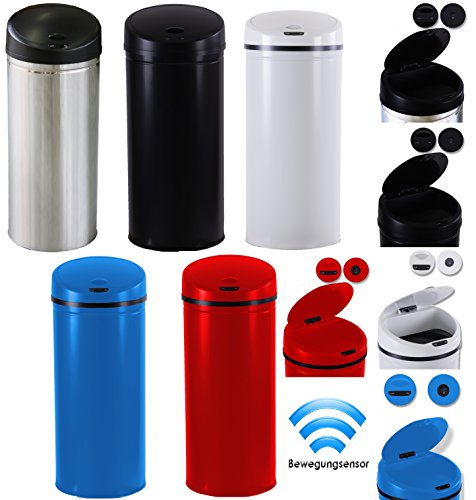 Kesser® Sensor Mülleimer ✓ Automatik ✓ Abfalleimer ✓ Abfall | mit Bewegungssensor EDELSTAHL | Farbe: Silber | Größe: 50 L