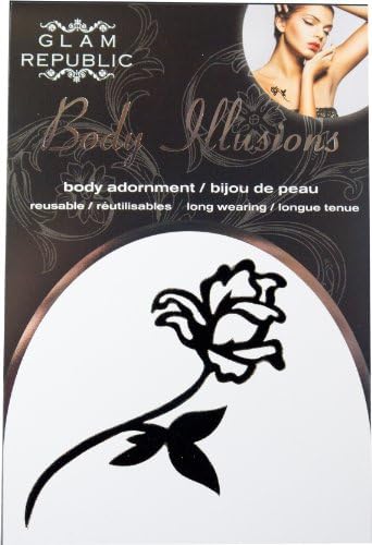 Glam Republic Body Illusion Body Adornment Black Velvet Rose