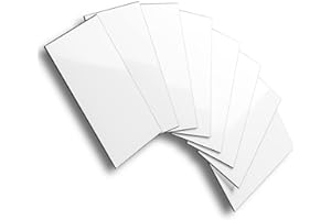 AULIGET 100 Pieces Polished White Subway Self Adhesive Wall Tiles, 3mm Ceramic Look PVC Stick on Tile, Splashback Tile Stickers for Kitchen & Bathroom (3 x 6 Inches)