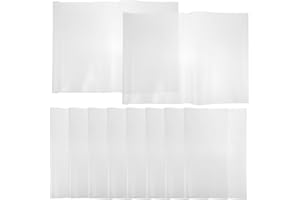 FELTECHELECTR 10Pcs Clear Book Covers for Soft Cover Books Protective Sleeves for Textbooks and Notebooks Book Protector Pouches Book Cover Film