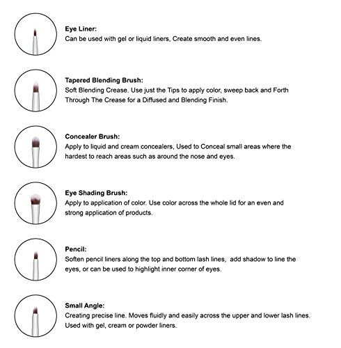 12 Stück Makeup Bürsten Kosmetik Pinsel Schminkenpinsel Foundation Eyeliner Lidschatten groß puderpinsel Makeup Pinselset Kabuki Mischen erröten Kabuki - 4