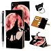 Produktbild idlehour Huawei Y6 2018 Handyhülle Flip Case, PU Leder Schutzhülle Bookstyle Ständer Kartensätze Handytasche with Touchstift Stylus und Ringschnalle,Wölfe