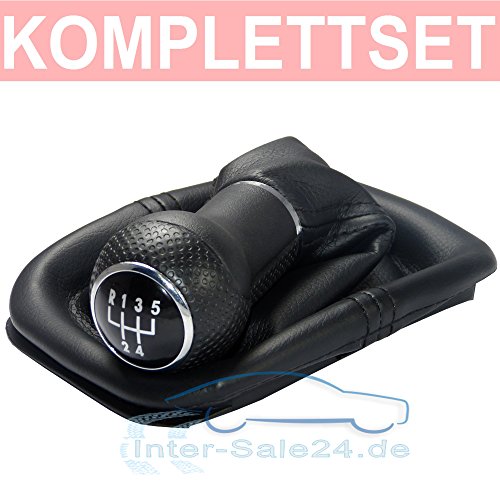 L & P Car Design L&P A252 Schaltsack Schaltmanschette Schwarz Schaltknauf 5 Gang 23mm kompatibel mit VW Golf 4 VI Rahmen Knauf Plug Play Ersatzteil für 1J0711113