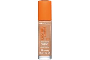 Rimmel Lasting Radiance Medium Coverage Anti Pollution Foundation, SPF 25, 103 True Ivory (Rimmel Wake Me Up Foundation Upgrade)