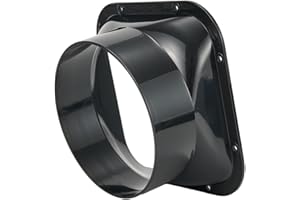 Oniissy Conector de conducto con brida: 100, 110, 120, 150, 160, 200, 250, 300 mm, conducto redondo de PVC, tubo de ventilación, placa de pared, conector de reducción de tubo de conducto (200 mm)