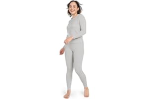 LAPASA Ensemble de sous-Vêtements Thermiques Femme Haut & Bas Maillot de Corps Manches Longues & Pantalon Chaud Automne/Hiver Fin/Moyen/Épais L17/L41/L44