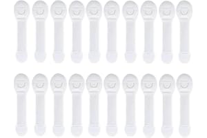 JZK 20 x zamek bezpieczeństwa, blok do szuflad, lodówki, drzwi szafy, zamki bezpieczeństwa dla dzieci/niemowląt/psów/kotów, z klejem