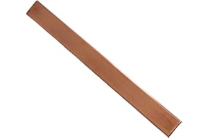 Coavoo 1Pcs Flat Copper Bar Stock Copper Busbar 5mm x 25mm x 300mm (0.2" x 0.98" x 11.81") 99.99% Pure Cu for DIY Metalworking Electrical, and Industrial
