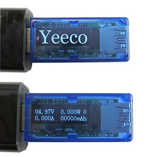 Yeeco Micro OLED USB 3.0 Meter Voltage-Ladegerät Lade-Detektor für Multimeter DC0.000-3.000A / 3.700-13.00V 0-99999mAh 0-700Wh Kapazität Spur Mobile Power Tester Testing-Monitor Volt Amp Meter - 2
