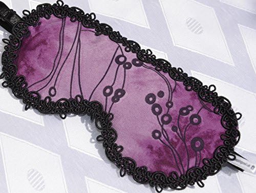 Purple Streaks with Decorative Tape,Eye/Sleep MASK Blindfold Travel Relax