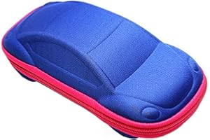 Fablcrew 1Pcs Etui à Lunettes de Soleil Boîte de Rangement en Forme de Voiture pour Lunettes Enfant Garçon et Fille