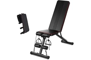 Sinbide Banco de Pesas Ajustable para Entrenamiento de Cuerpo Completo Inclinación Decline Levantamiento de Pesas Banco de Pesas Plegable Banco Plano para Gimnasio en Casa Banco de Mancuerna