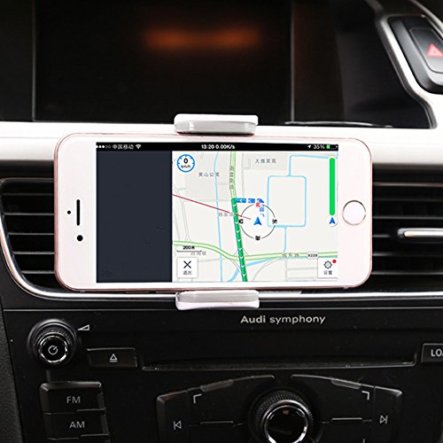 Caolator - Supporto porta telefono da auto, per bocchette dell'aria, conÂ rotazione a 360Â°, per iPhone 7, 6S, 6, 5S, 5, Samsung, HTC, Motorola, Sony e altri smartphone