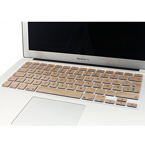 iProtect Tastaturschutz QWERTZ aus rutschfestem Silikon für Apple Macbook Pro Retina 13, 15 Zoll in Gold - 4