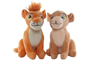 FISAPBXC Juguetes de Peluche Lion King Almohadas de Peluche para Anime Juguetes de Peluche de Dibujos Almohadas Pillow Cushion Decoration Muñeca para Regalar a Niños y Niños Favoritos 2pcs 23CM