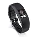 Produktbild Soft Silikon Ersatz Uhrenarmbänder für Garmin vivofit4 HR Armband,Silikon Ersatz-Uhrenarmband Einstellbar Armband Replacement Wechselarmband watch band für Garmin vivofit4 (Black/S)
