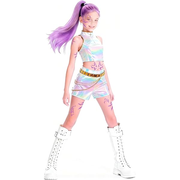 Kpop Demon Hunters Kostüm Kinder Mira Generisch Kpop Jäger Mira Zoey Demon Hunters Cosplay Kostüm K Pop Demon Hunters Kostüme