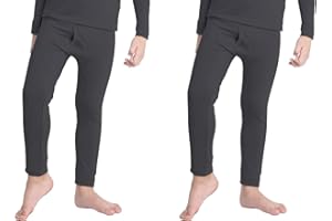 orbiz Confezione da 2 pantaloni termici per bambini, unisex, per ragazzi e ragazze, pantaloni lunghi (pantaloni) pantaloni invernali caldi