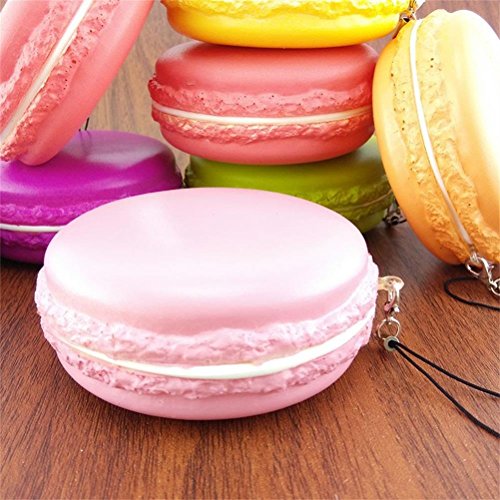 Welecom Squishy Toys,Cute Slow Rising Squishies Phone Charms,Stress Relief Super Soft Macaroon Hamburg 5.5CM(Random Delivery)