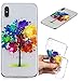 Produktbild Everainy iPhone XS MAX Hülle Silikon Transparent Gummi Cover Hüllen für iPhone XS MAX Handyhülle Stoßfest Durchsichtig TPU Stoßstange Schutzhülle (Baum)