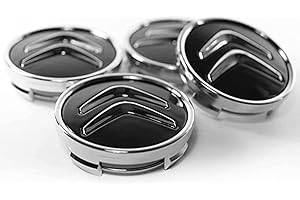 DOCHKA 3D Cache-Moyeu Capuchons de Centre Enjoliveurs de Roue Voiture Cache Moyeux Jante Universel Cache-Moyeux pour Citroen C1 C2 C3 C4 C5 X C6 Picasso Aircross ami Xsara Cactus Elysee, 4 X 60mm