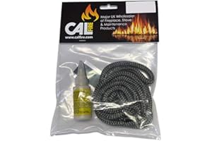 CHIMSOC Replacement Black Stove Rope Kit for Stove Doors - 8mm Diameter - Maximum Softness Rope