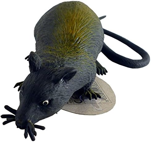 KTPack of 3 -13cm Rubber Stretchy Rat With Long Tail - Halloween - Novelty Toys