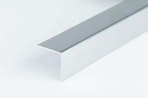 Silver Gold Effect Plastic PVC Corner 20x10mm -1 Meter Angle Trim Wall Edge Protector TMW Profiles (Silver)