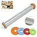 Produktbild KAZE Edelstahl Nudelholz, Edelstahl Teigroller, Rostfrei, 43,5 cm für Bäcker, Pizza, Fondant, Nudelteig und Mürbeteig