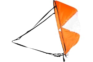 Bonbela Portabel Kajak Segel Vikbara Kajak Sail Compact Kajak Segel Hög Transparens Vattentät med Carabiner Anslutning för Kajak Kanot Flänsbara Båtar