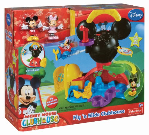 Disney Mickey Mouse Clubhouse - Fly 'n Slide Playset - Fisher Price Toy - Minnie and Mickey Figure
