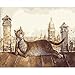 Produktbild Zdmathe 16x20 Zoll DIY Digital Malen Nach Zahlen Kits für Kinder Erwachsene Katze auf Dem Dach Zeichnung Kits Wandgemälde Leinwand Ölgemälde Home Mauer Dekor