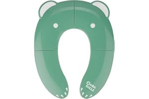 Badabulle Réducteur de toilettes pliable en 4, Antidérapant et Universel, Idéal pour voyager, Sac de transport inclus, Dès 18 mois