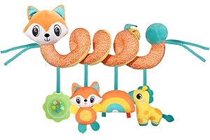 eners Giocattolo a Spirale Passeggino Neonati - Giocattoli per Carrozzina, per seggiolino Auto, Giocattolo della Peluche da Appendere, con Campana di Suono, Sensoriali Montessori Regalo Neonato